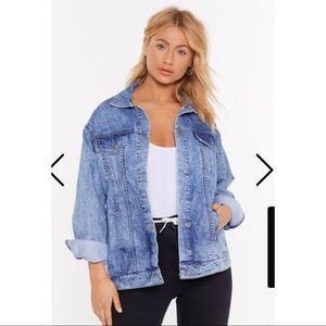 NASTYGAL Oversized Denim Jacket (NWT)